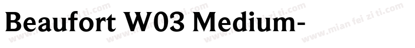 Beaufort W03 Medium字体转换